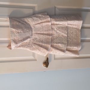 Blush pink embroidered dress